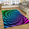 3D Vortex Visual Illusions Ковер Ковер для гостиной Спальня Домашний декор, Напольный коврик Нескользящее украшение для дивана Кухня Коврик