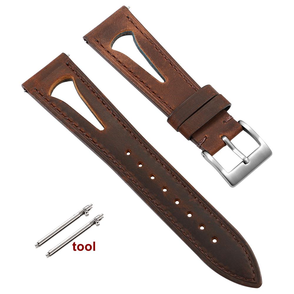 Дышащий ремешок для часов из натуральной кожи для Omega Business Crazy Horse из телячьей кожи, спортивный браслет, ремешок для часов 20 мм 21 мм 22 мм 24 мм