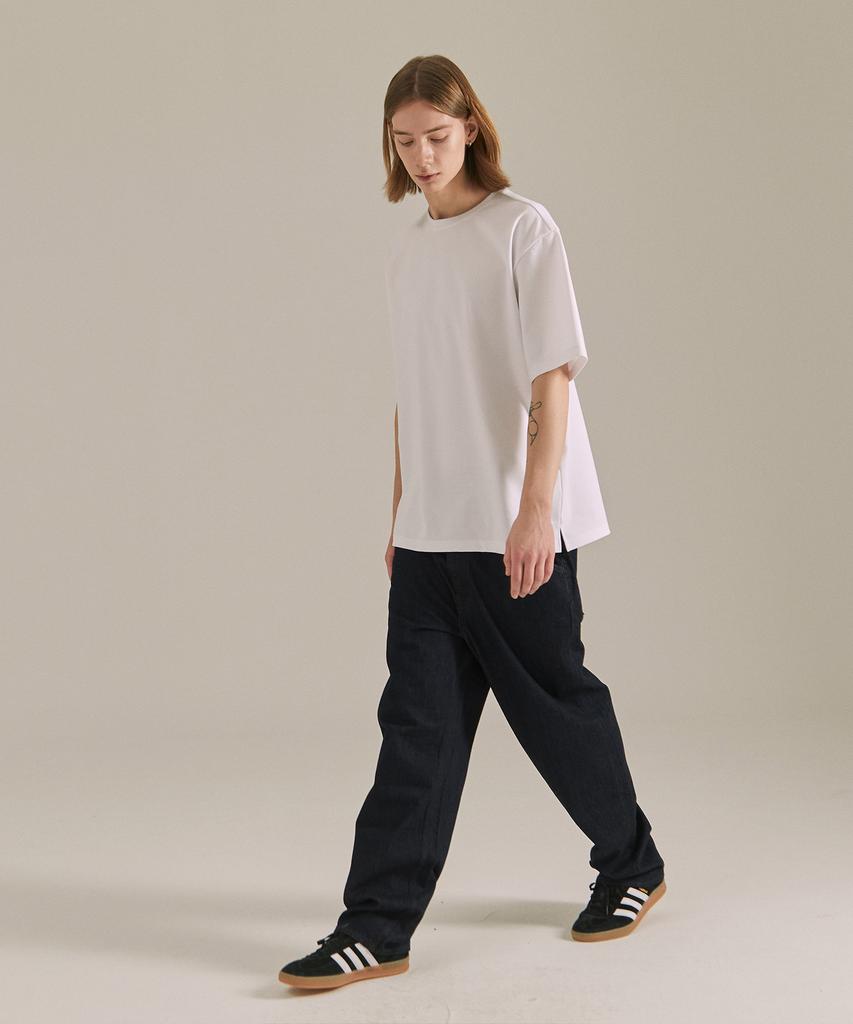 BASIC HOUSE Uni Cool Ponte Футболка с коротким рукавом Белый Lyts3103 (Тип А)