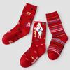 3Pairs Cartoon New Year Tube Socks Mid Calf Zodiac Year Socks Funny Red Cotton Socks  Gift
