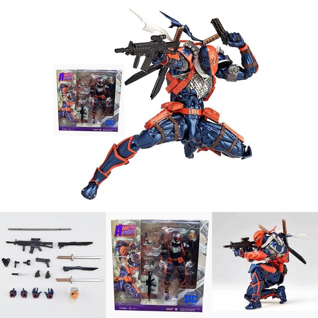 Revoltech Amazing Yamaguchi Deathstroke №011 Высокодетализированная ПВХ Фигурка Коллекционная Игрушка