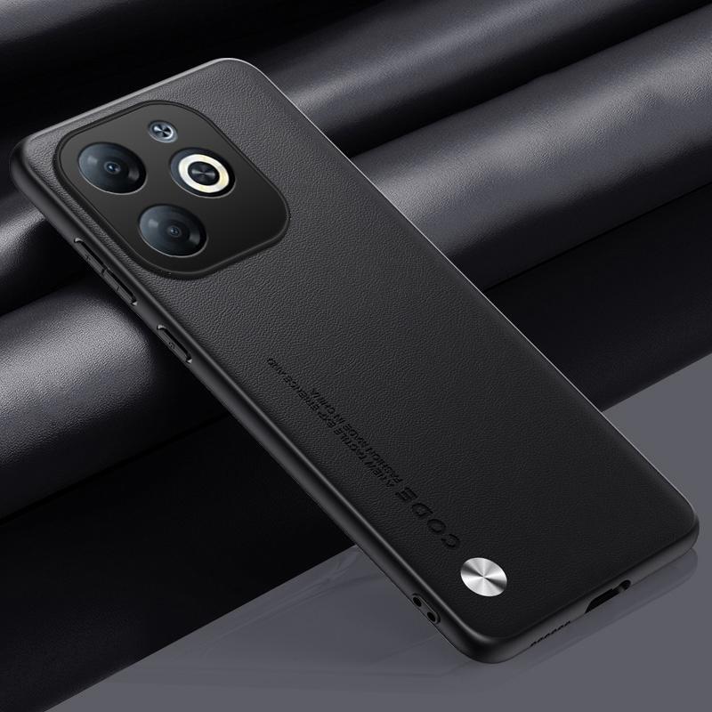 Роскошный чехол из искусственной кожи для Infinix Smart 8, задняя крышка, матовый силиконовый противоударный чехол для телефона с полной защитой для Infinix Smart8