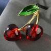 Pastoral Cherry Brooch Pin Metal Fashion Accessory Delicate Brooch Suitable for Women Upgrading Elegances and Delicate