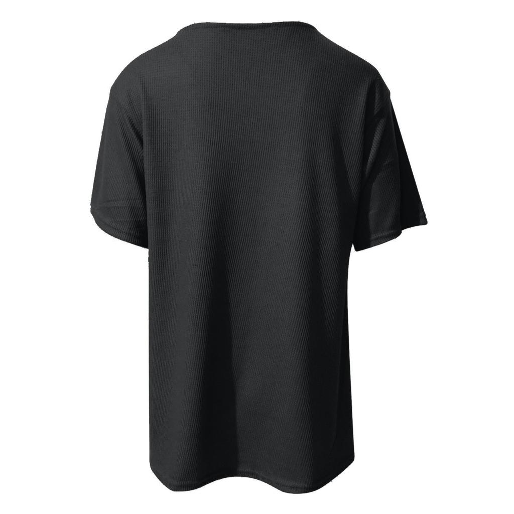 Womens Sexy V-neck Collar Zipper Solid Short Sleeve Fold Casual Blouse Tops