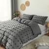 Solid Color Cut Flowers Balls Duvet Cover Bedcovers Simple White Grey Bedding Set Pillowcase