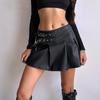 Women's New Short Skirt PU Leather High-end Pleated Skirt Short Skirt