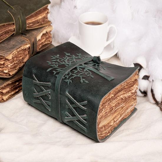 Журнал «Дерево жизни» Кожаный ежедневник ручной работы с неровным краем Бумажный блокнот Премиум-дневник