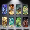 Чехол для телефона G-Genshin Monsters для Samsung S25, S24, S21, S22, S23, S30, Ultra, S20, Plus, Fe, Note, 5G Черный
