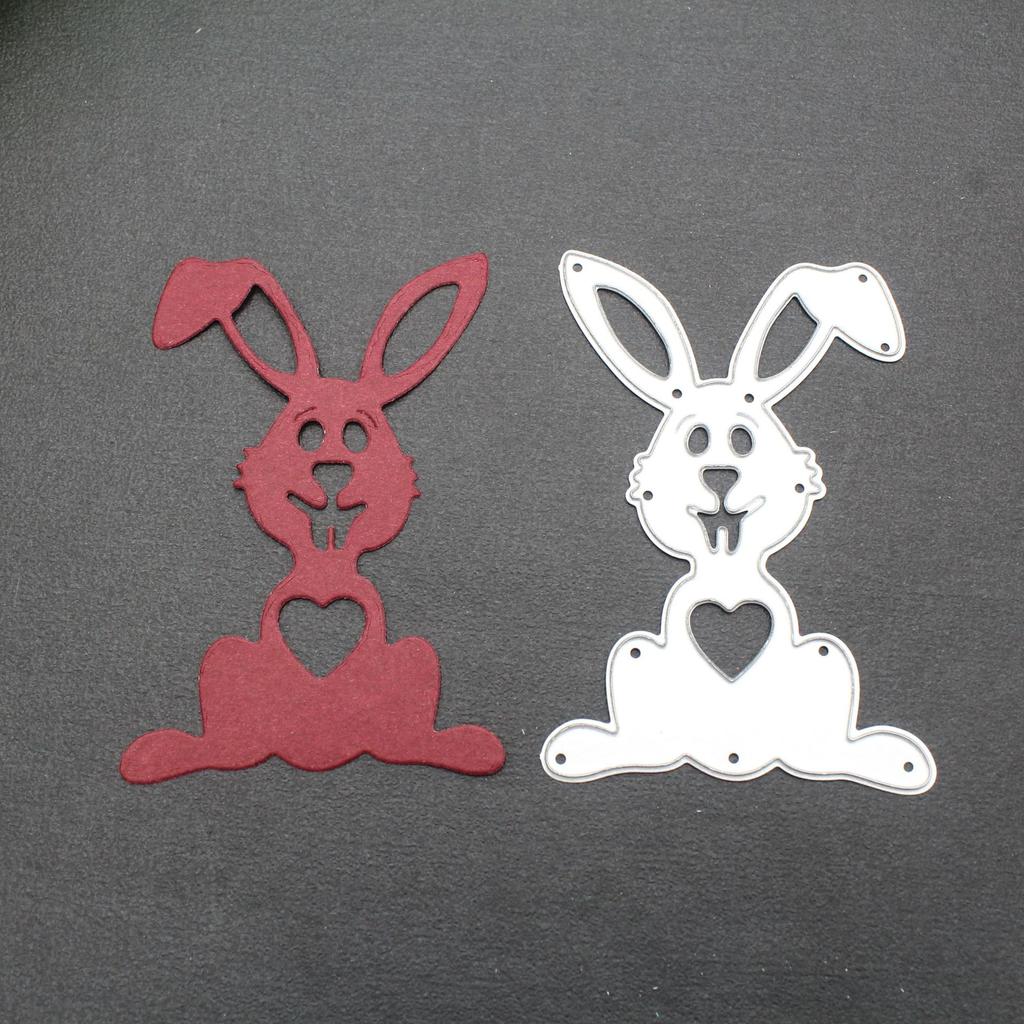 Металлические вырубки Кролик Трафарет для DIY Скрапбукинга Фотоальбома Тиснения Бумажных Открыток Поделок Вырубки