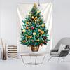 New Year Christmas Tree Decorations Wall Hanging Tapestry Carpet Christmas Home Yoga Mat Bed Cover Beach Mat Gift
