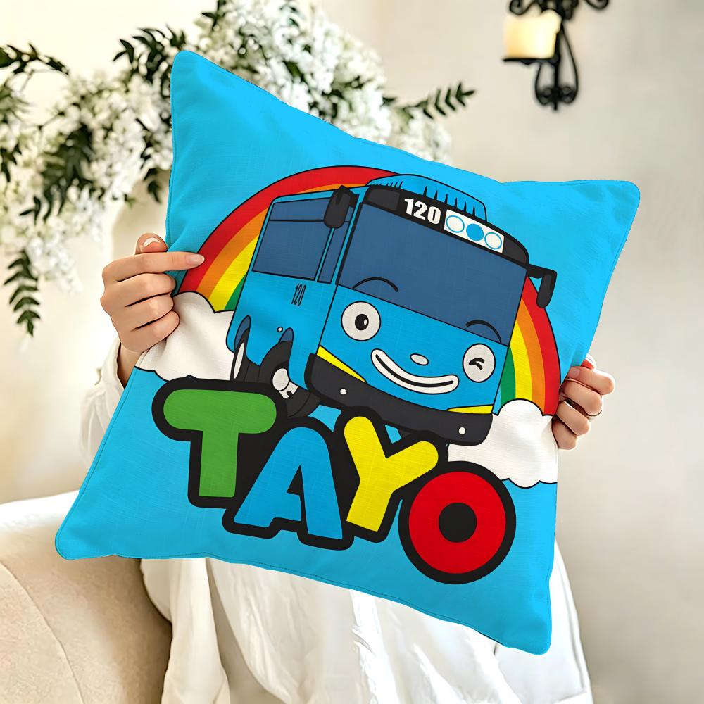 Cartoon TTayo the Little BBus Cushion Cover Cushion Cover Pillowcase Upholstery Sofa Throw Pillow Home Decor hot