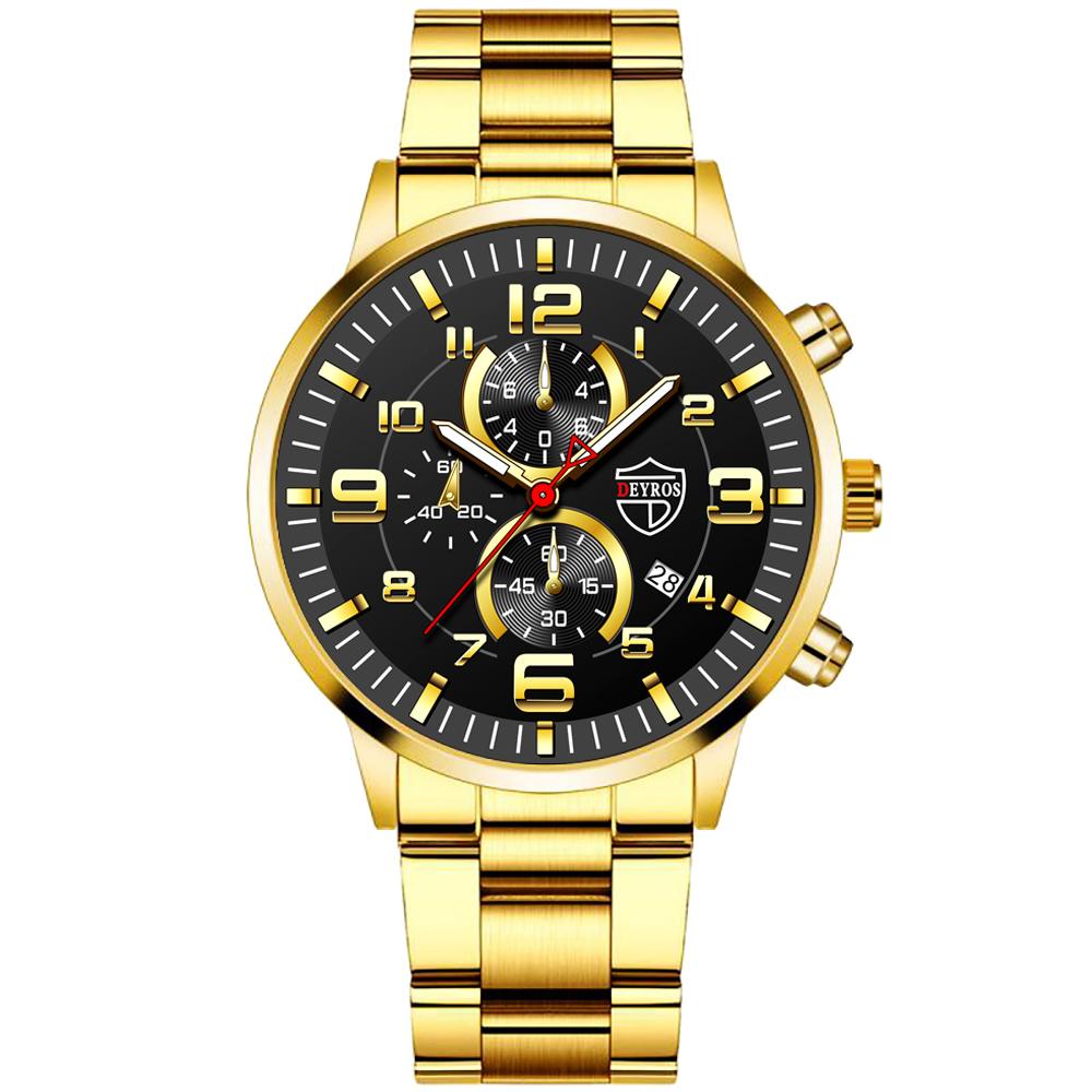 Модные мужские часы из нержавеющей стали, мужские часы с датой, повседневные спортивные часы, роскошные деловые мужские кварцевые наручные часы Relogio Masculino