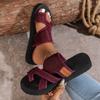 Summer New Women's Flat-bottomed Toe Sandals Style Breathable Beach Sandals