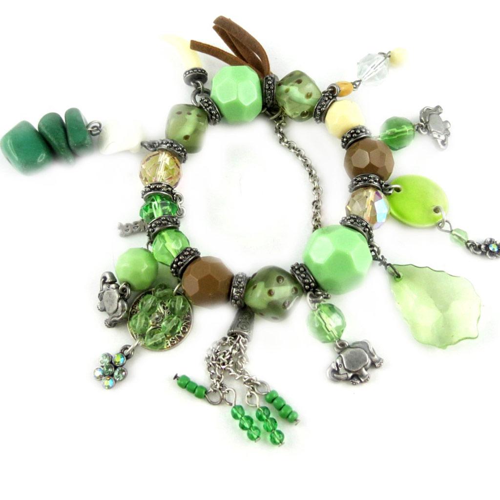 Les Trésors De Lily [E0446] - Зеленый дизайнерский браслет «Душка»