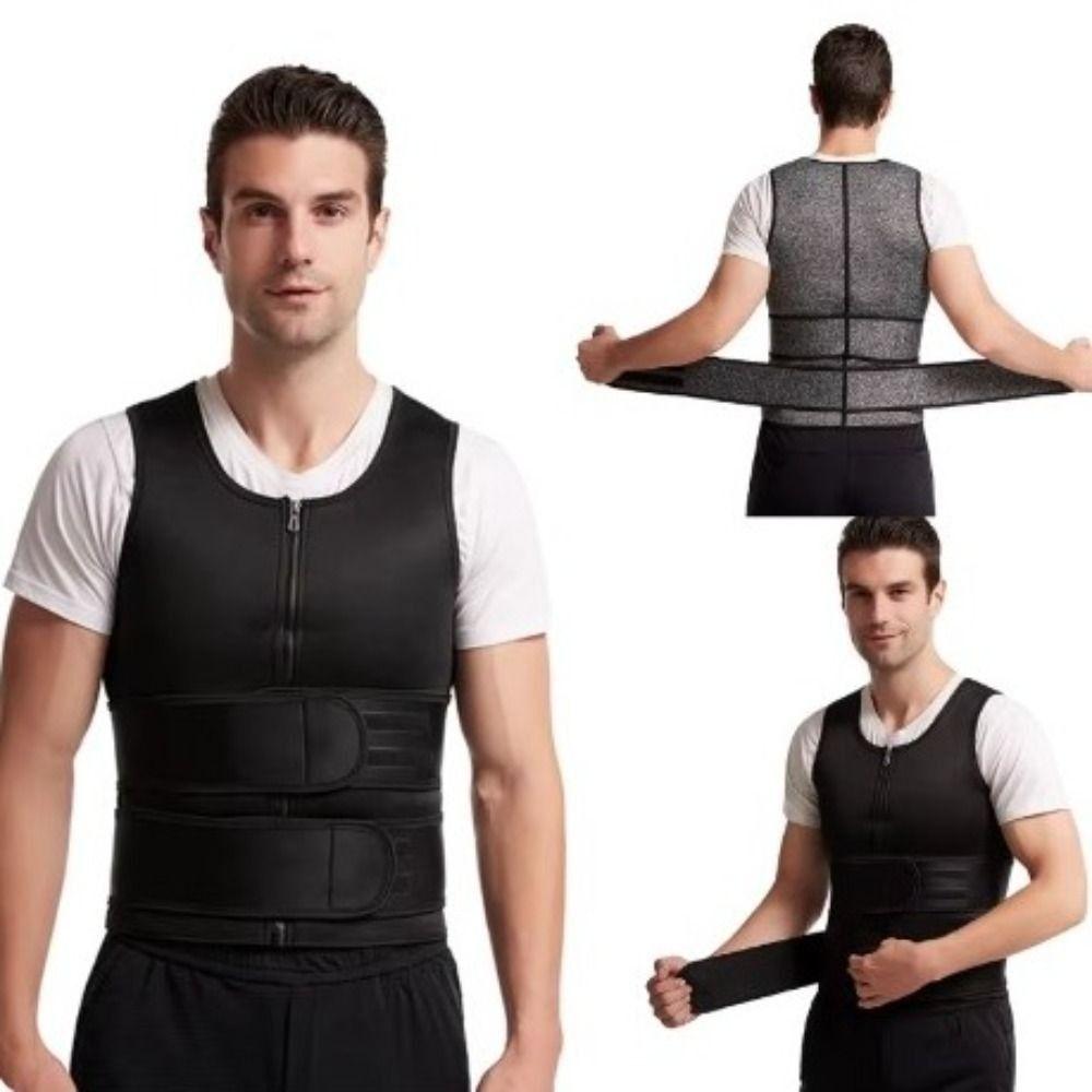 Регулируемый мужской поясной тренажер для похудения жилет для похудения корректирующее белье майки для тренировок потеря веса