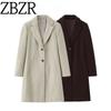 ZA New Arrival Women's ZR Fashion Style Export Fashion Joker Long Sleeves Soft Shoulder Padded Coat Outwear 3046282