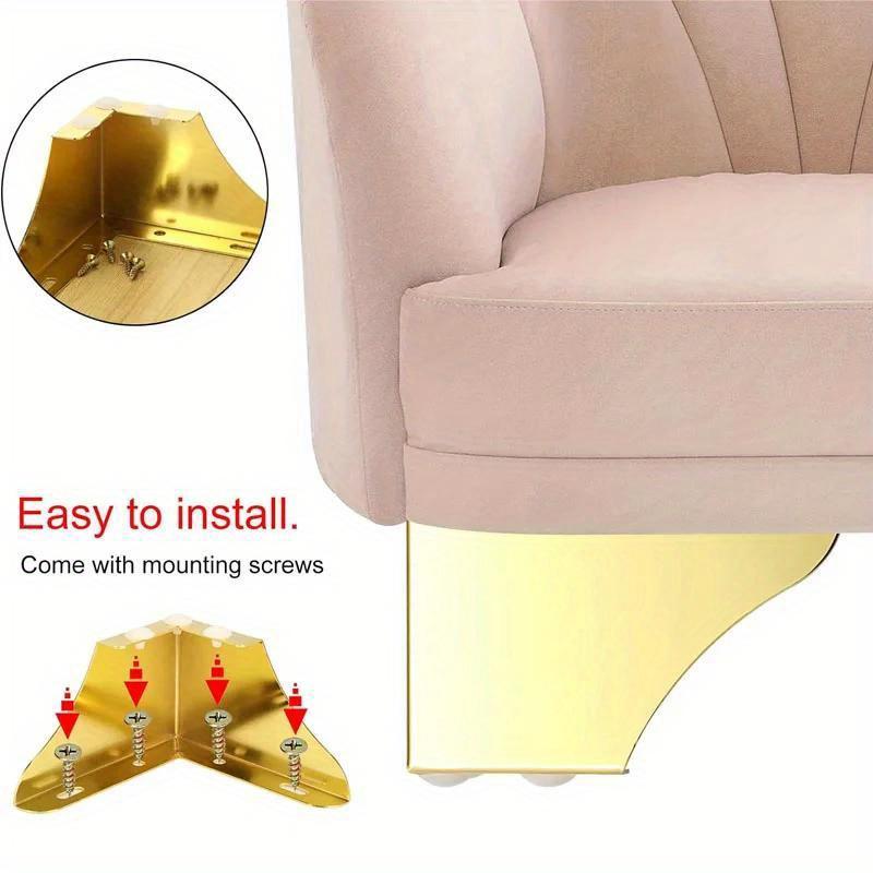 4 шт. Аксессуары для ножек мебели Мебельные ножки Металлический дизайн Замена мебельных ножек Ножки для дивана, журнального столика, шкафа, тумбы под ТВ