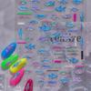 Dreamy Water Bubble Goldfish Mermaid Ocean Theme 5D Nail Art Sticker Colorful Iridescent Shell Glow Self Adhesive Manicure Decal