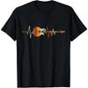 Retro Vintage Heartbeat Guitar T-Shirt Music Lovers Gifts Custom 3d Printed Graphic Shirts T-Shirts