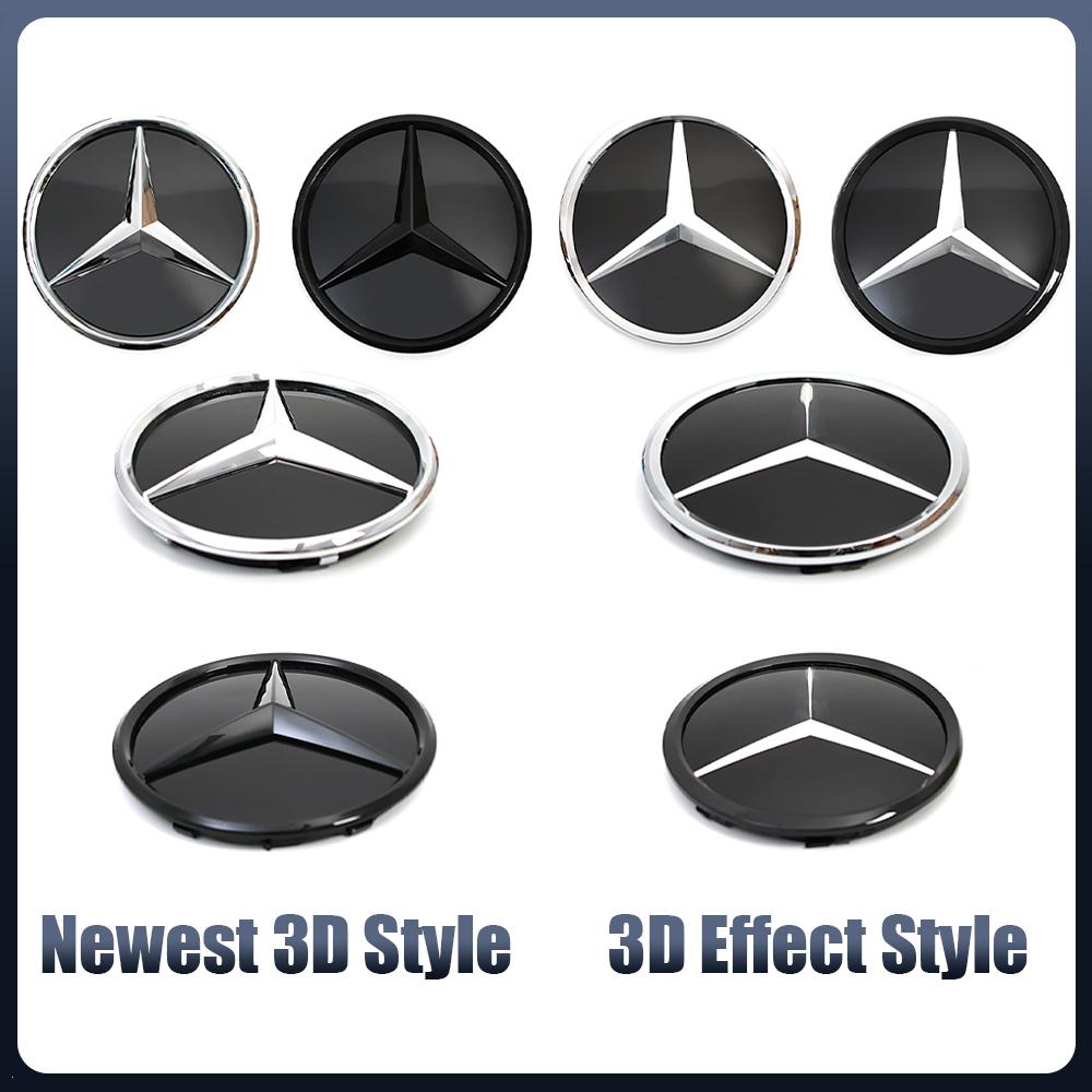 2025 Hot Car Sticker For Mercedes Benz Front Grill Newest 3D Style Emblems W176 W246 W205 W212 W207 W217 W251 R231 W166 X166 X15