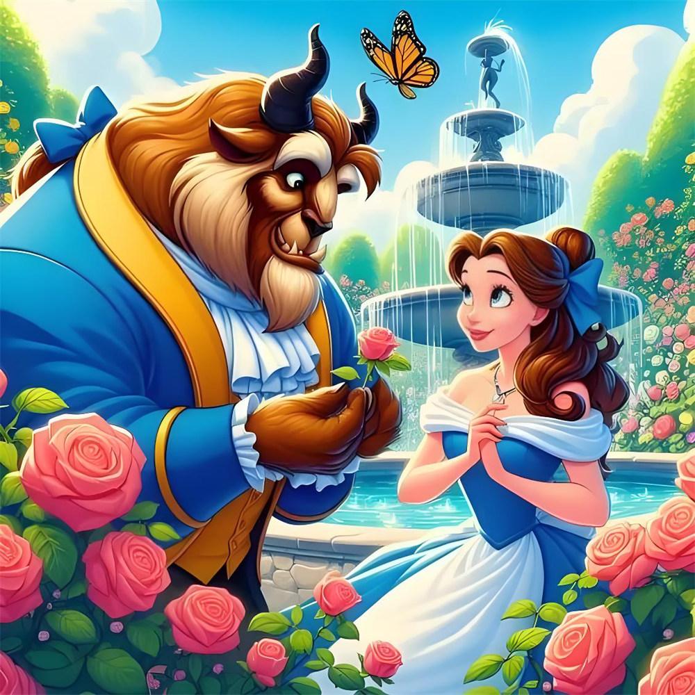 Disney 5D Алмазная живопись Красавица и Чудовище Вышивка крестом Мозаика Набор для украшения дома Наклейка на стену DIY Ручная работа Подарок