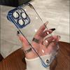 Luxury Plating Frameless Transparent Case for iPhone 14 11 12 13  Pro Max 15 Plus Glass Camera Protection Ultra Thin Hard PC