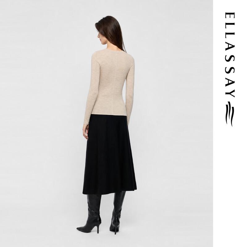 ELLASSAY Women's Wool Mock-Neck Knit Sweater