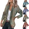 Женская куртка с длинным рукавом, кардиган с воротником на одной пуговице, топ для бизнеса и отдыха