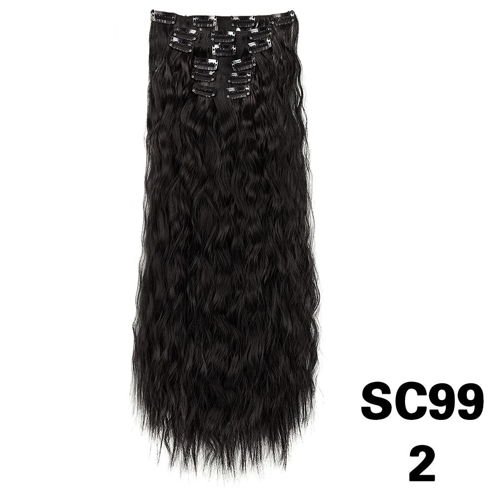 MISS WIG Синтетические заколки для волос, 6 шт., длинные вьющиеся толстые шиньоны, парик для женщин, наращивание волос на всю голову, шиньоны