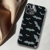 Готический чехол для телефона с летучей мышью-вампиром для iPhone 14 13 12 11 Pro Max XS X XR SE 2020 6 7 8 Plus Mini Прозрачный корпус