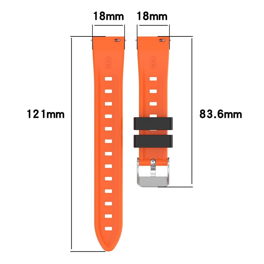18mm Pattern Design Silicone Strap for Huawei Watch GT 6 / 5 / 4 41mm / Garmin Venu 3S Adjustable Watch Band