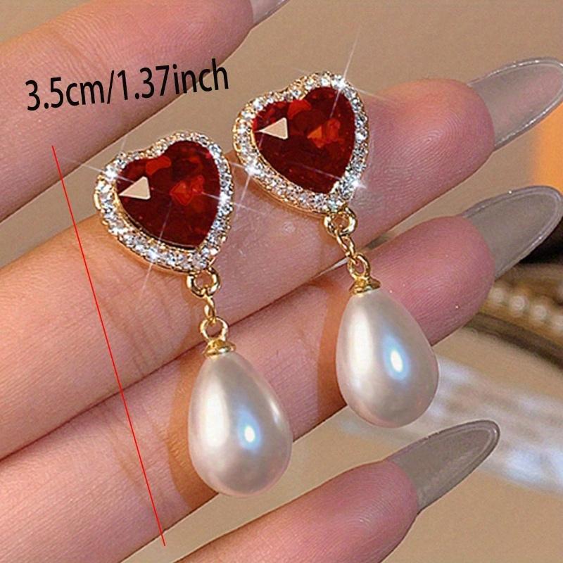 Серьги-подвески в форме сердца для женщин, Длинные серьги в форме сердца, Ювелирные подарки на День святого Валентина для нее, Аксессуары для вечеринки в честь годовщины