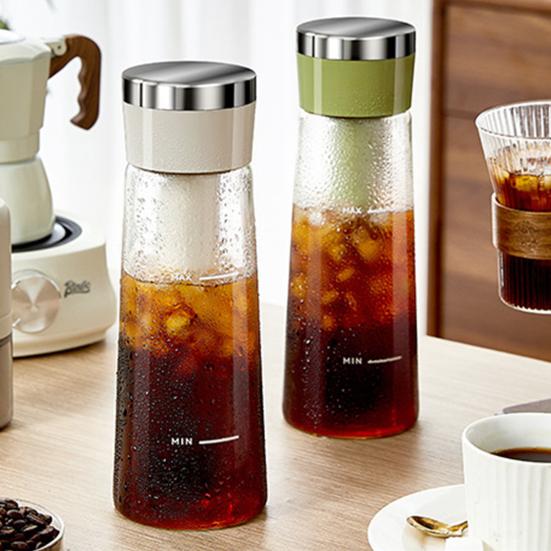 Кофейник Yousheng Cold Brew объемом 750 мл, кувшин для заваривания холодного кофе на 2 минуты с фильтром из нержавеющей стали для домашнего использования, чайник для приготовления холодного кофе