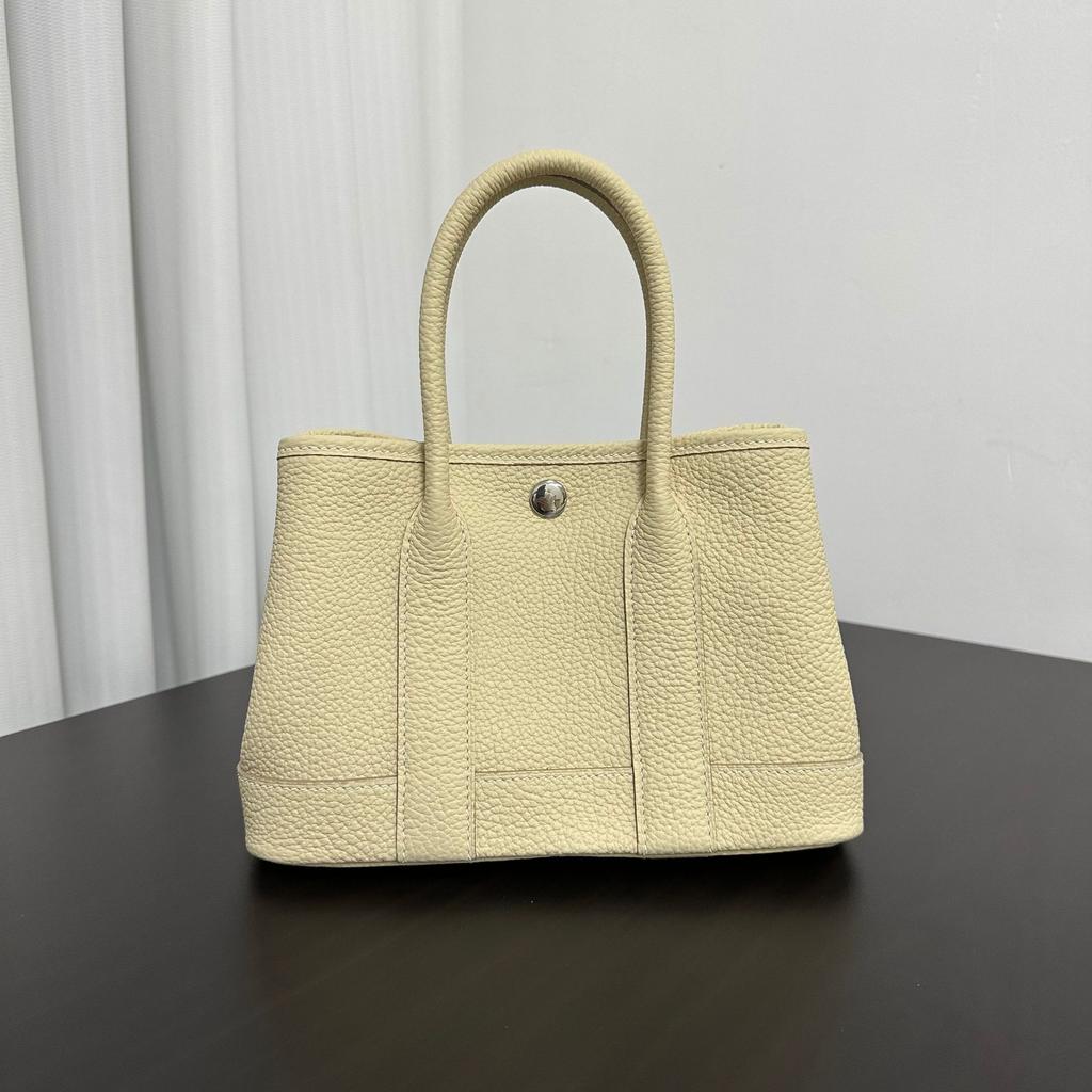 Сумка для сада Canvas Splicing Mini 23 см, женская кожаная универсальная сумка-тоут, новая высококачественная сумка через плечо на одно плечо