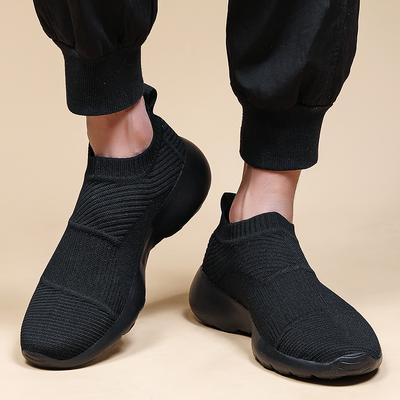 2025 Новые женские спортивные кроссовки на плоской подошве, дышащие, удобные, женские кроссовки слипоны, носок однотонный, женская обувь для бега