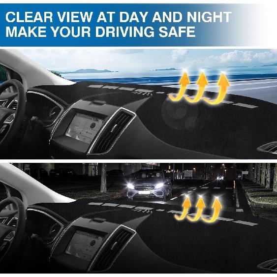 KUST Коврик на приборную панель автомобиля для Ford Edge 2015-2024 Нескользящий коврик на приборную панель для левостороннего вождения, внутренний коврик для Ford Edge Аксессуары Custom Fit Dash