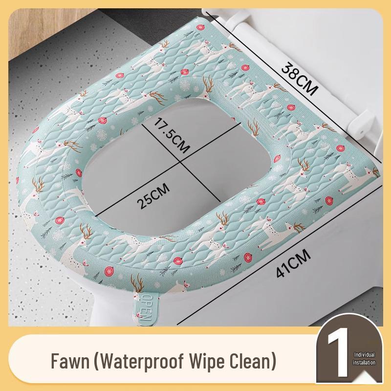 Водонепроницаемая подушка для сиденья унитаза из ЭВА с ручками - Милая, Антибактериальная, Универсальный размер для всех сезонов