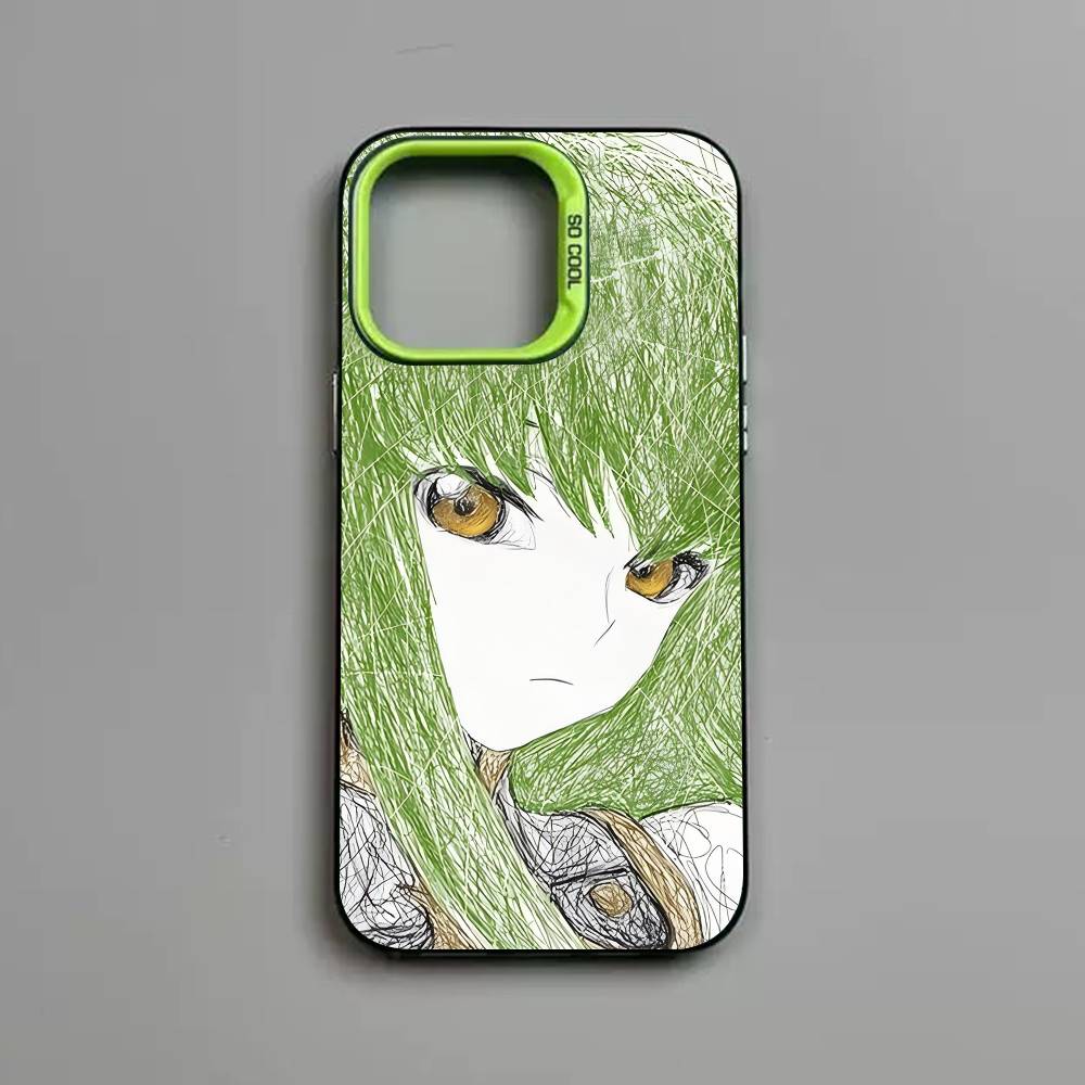 Девушка с зелеными волосами Code Geass Матовый чехол для iPhone 17 Air 16 E 15 14 Plus 13 12 Mini 11 Pro Max Акриловый лист Силиконовая крышка