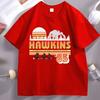 Netflix Hawkins Strange Things 85 Retro T-Shirt Men Women By Bike Printed T Shirt Casual Graphic Tees Loose Short Sleeve Tshirt