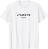 Я люблю Париж J-Adore Paris Белая футболка с графическим принтом