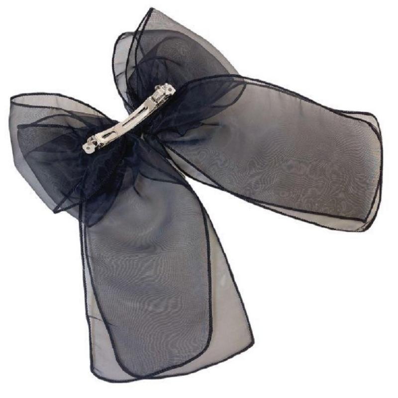 Заколка для волос с бантом из пряжи, аксессуары для волос, милые длинные заколки из органзы, длинные ленты для волос, модный головной убор для женщин и девочек