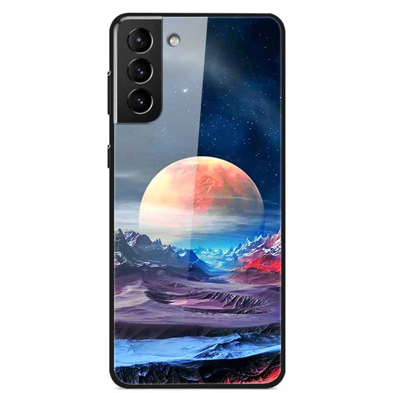 Для Samsung S22 5G Чехлы S22Plus S22Ultra 5G Закаленное Стекло Жесткая Задняя Крышка для Samsung Galaxy S22 Plus Чехол S22Ultra S22+ Чехол