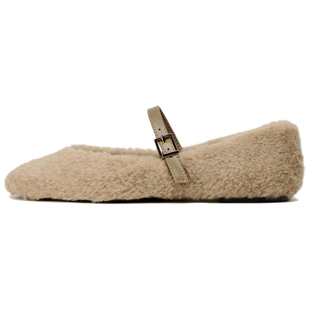 Zara Comfortable Versatile Casual Flats Women Flats Beige 13585410719