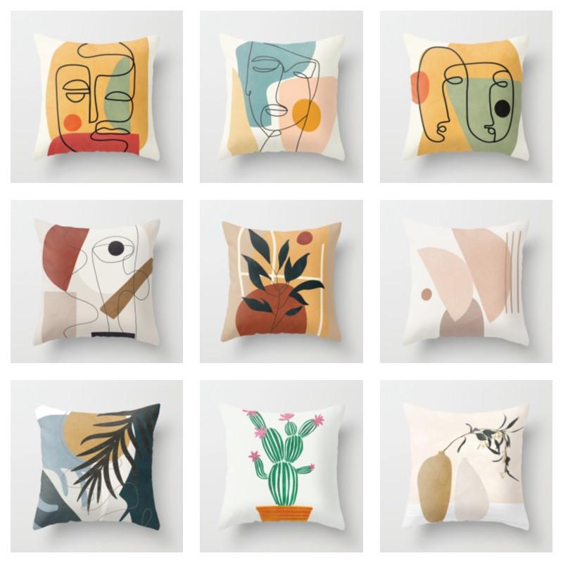 Nordic New Abstract Наволочка Геометрический Узор Гостиная Диван Подушка Чехол Украшения Дома