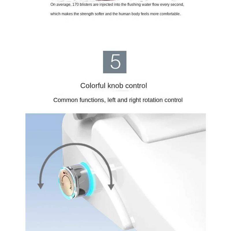 Ecofresh Square Smart Toilet Seat Cover - Electronic Bidet with Heating, Cleaning & Drying for Bathroom