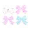 60Pcs Mixed Sequin Glitter Leather Bowknot Appliques Bow-tie Felt Patches for Crafts Clothing DIY Scrapbooking Accessories