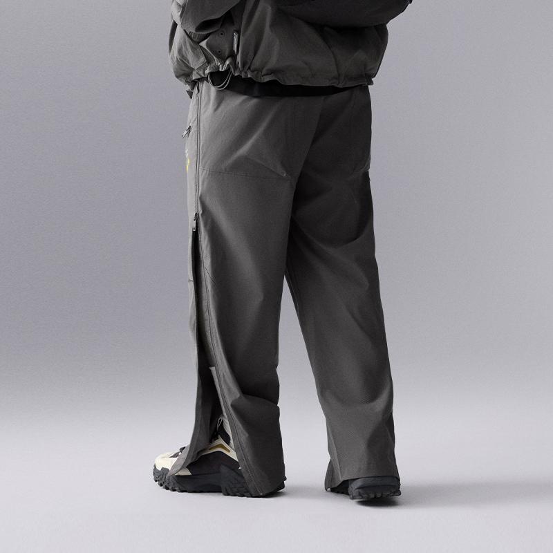 Li-Ning CF Surging Series Casual Solid Color Zipper Straight Loose Knit Sports Pants Men низ Black AYKU617-2