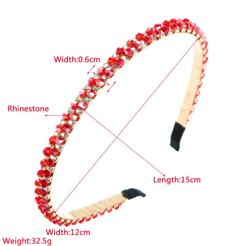 Women's Light Luxury Drill Hoop Premium Rhinestone Hairband Fine Edge Headwear