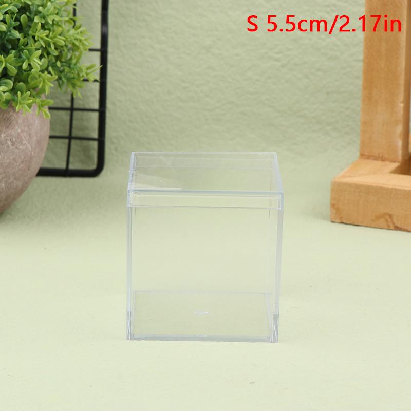 1 шт. прозрачные акриловые коробки с крышкой, пластиковый органайзер, небольшой подарочный квадратный упаковочный ящик, контейнер для хранения конфет и еды для дома