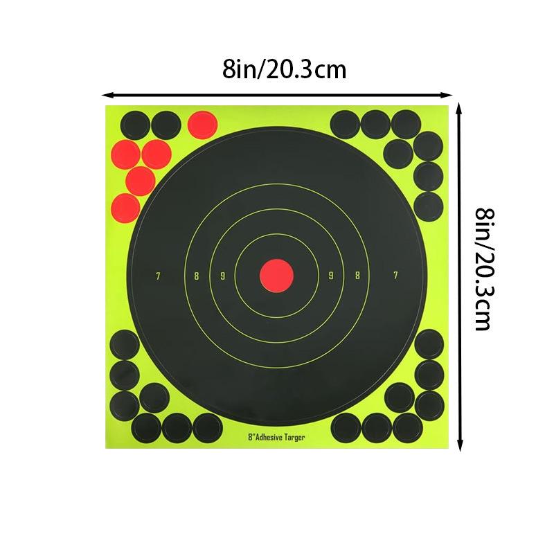 Fluorescent Green Self-Adhesive Shooting Target Stickers for Aiming